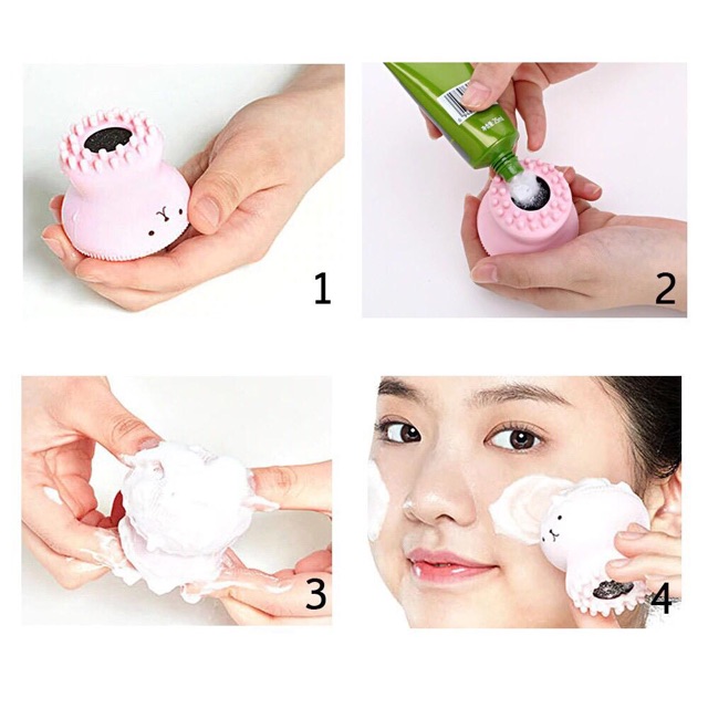 `ღ´ PHINKL `ღ´ octopus pembersih wajah alat gurita cuci muka buat busa hemat sabun wajah badan facial wash