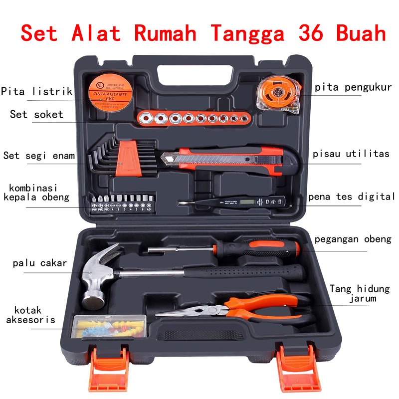 Hand Tool Kit Set Tool Set toolkit toolbox 36pcs