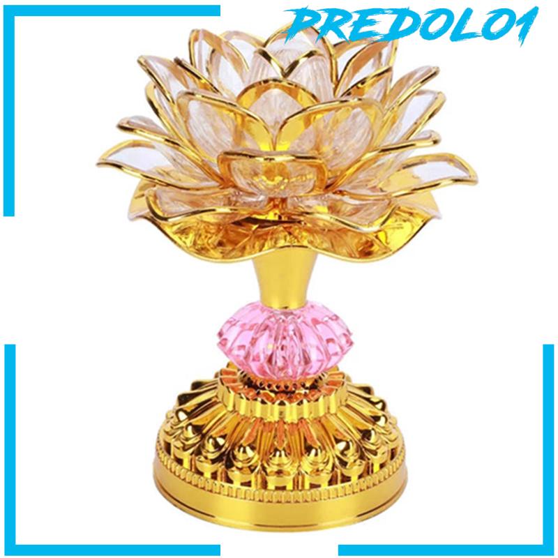 (Predolo1) Lampu Lotus Budha Portable Untuk Dekorasi Rumah