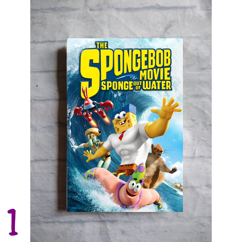 Poster Film The Spongebob Movie Sponge Out Of Water Dekorasi Kamar Anak Hiasan Dinding Kayu Shopee Indonesia