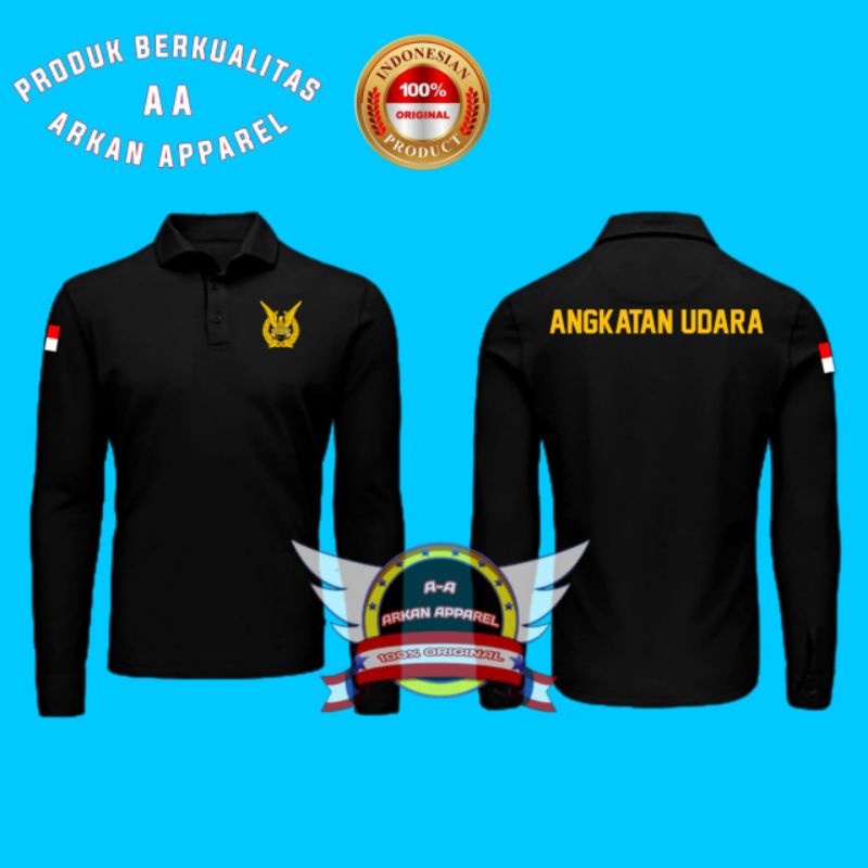 KAOS KERAH TNI ANGKATAN UDARA KAOS POLO SHIRT ANGKATAN UDARA