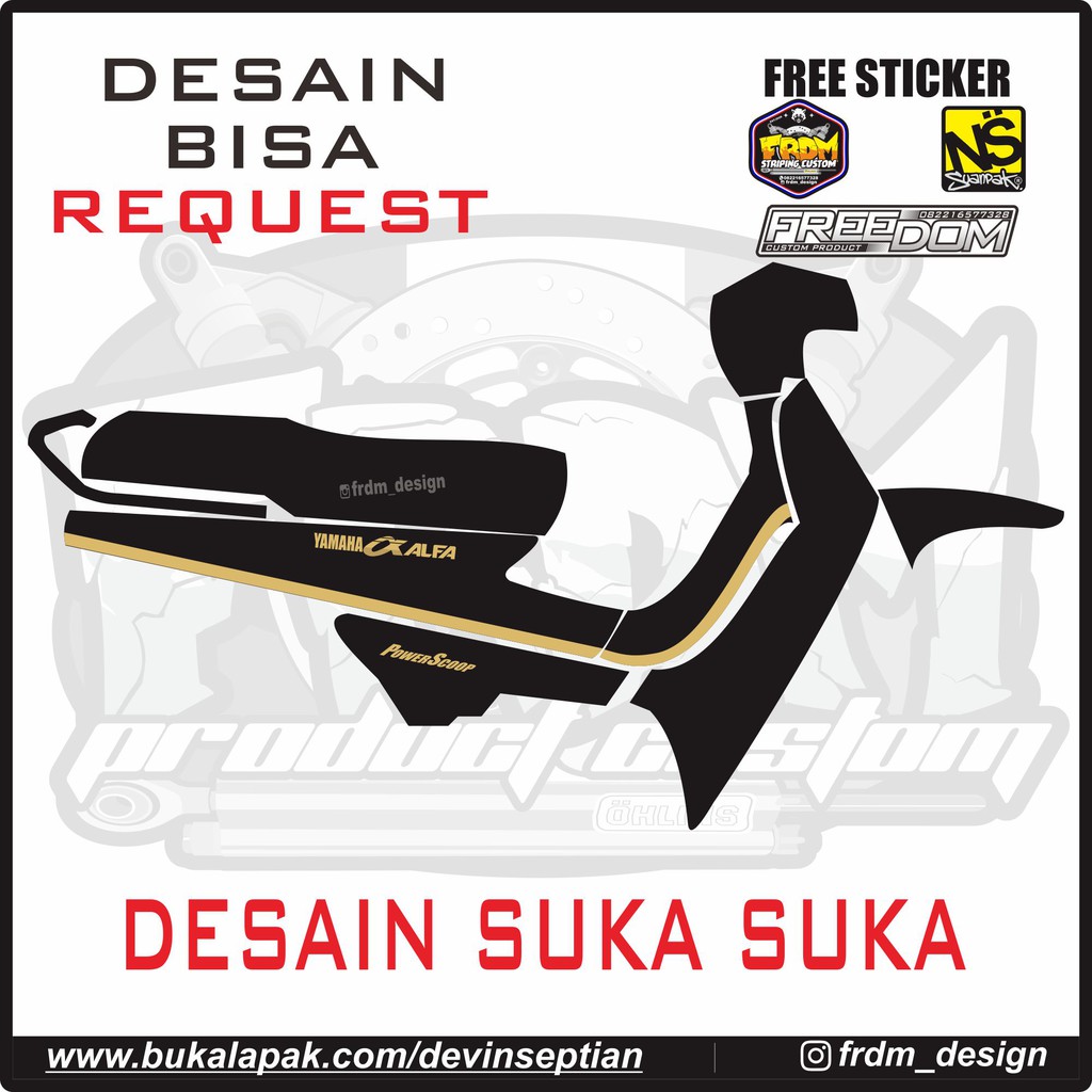 Striping Yamaha Alfa Motif Ori Shopee Indonesia