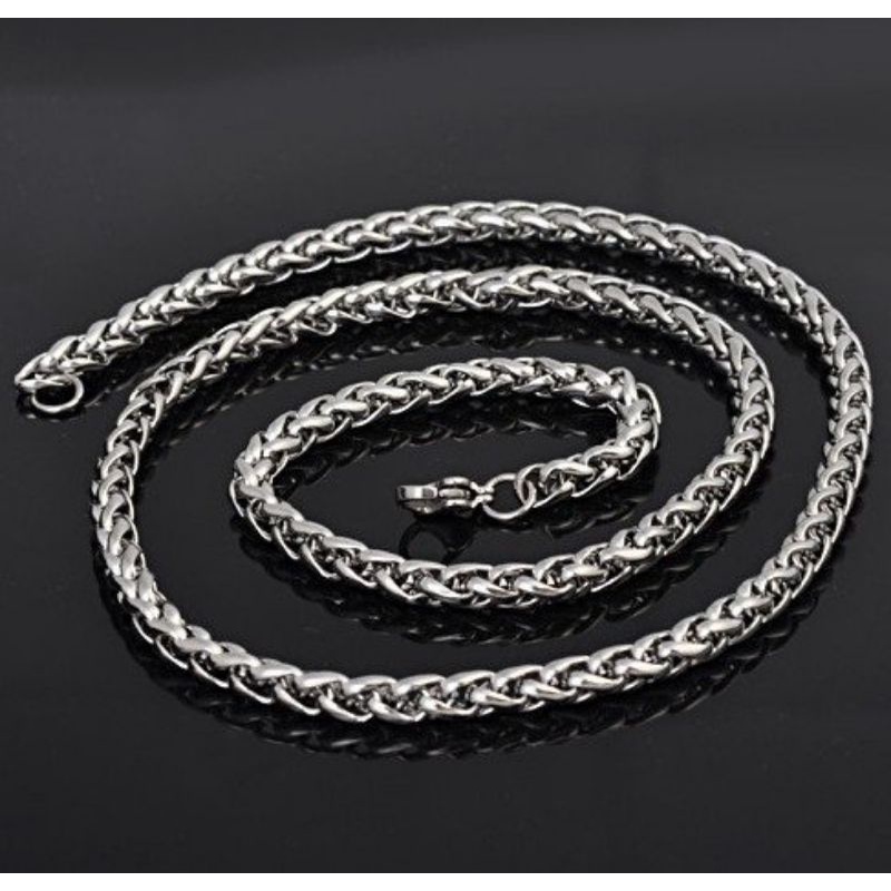 kalung titanium pria model sisik Ular kalung titanium cowok anti karat bisa bayar ditempat