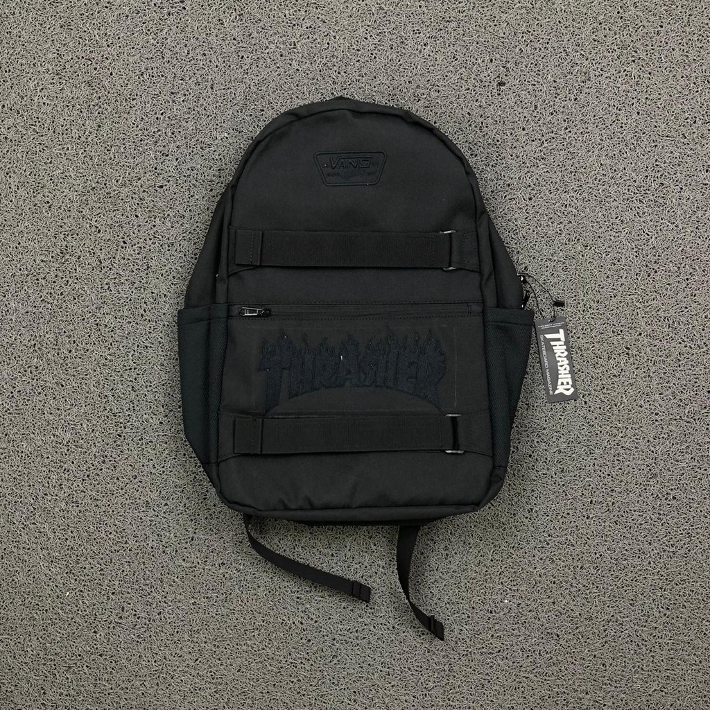 BAGPACK TAS PUNGGUNG BAG THRASHER X VANS FULL BLACK