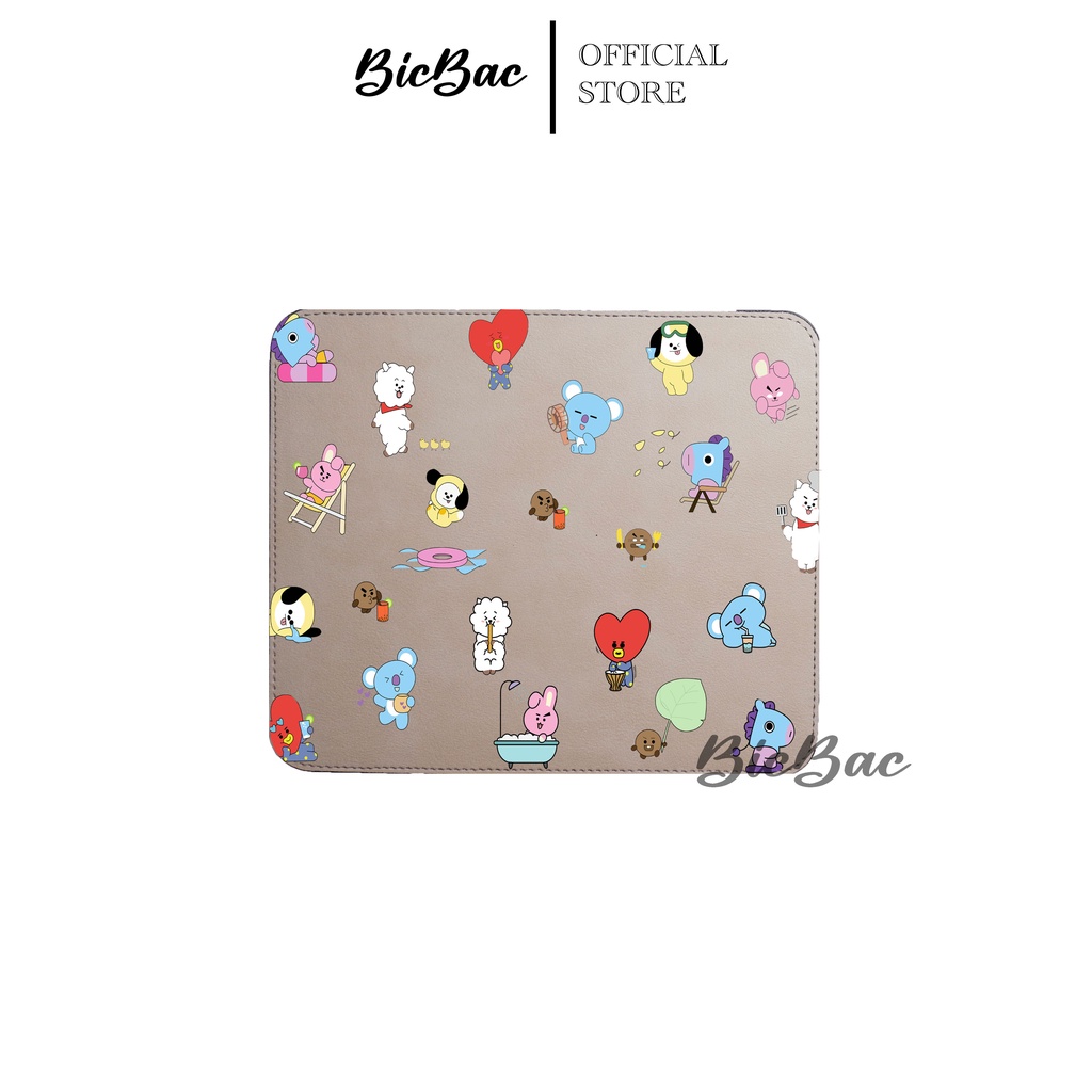 CUSTOM BTS PATTERN MOUSEPAD BASIC LEATHER KULIT TEMPAT ALAS MOUSE ANTI SLIP GAMING LENOVO ASUS ACER HP