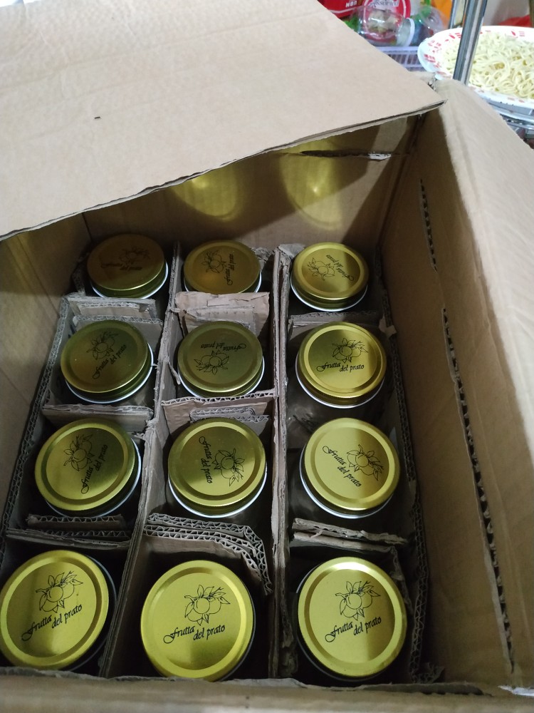 [minim 20pcs] Toples Jar Kaca Botol Selai Bening Logo 300ml Tutup Gold