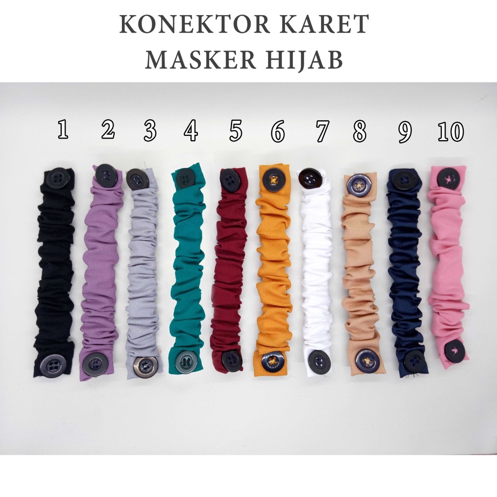 Konektor Masker Hijab Pengait Masker Hijab Connector Masker Kain