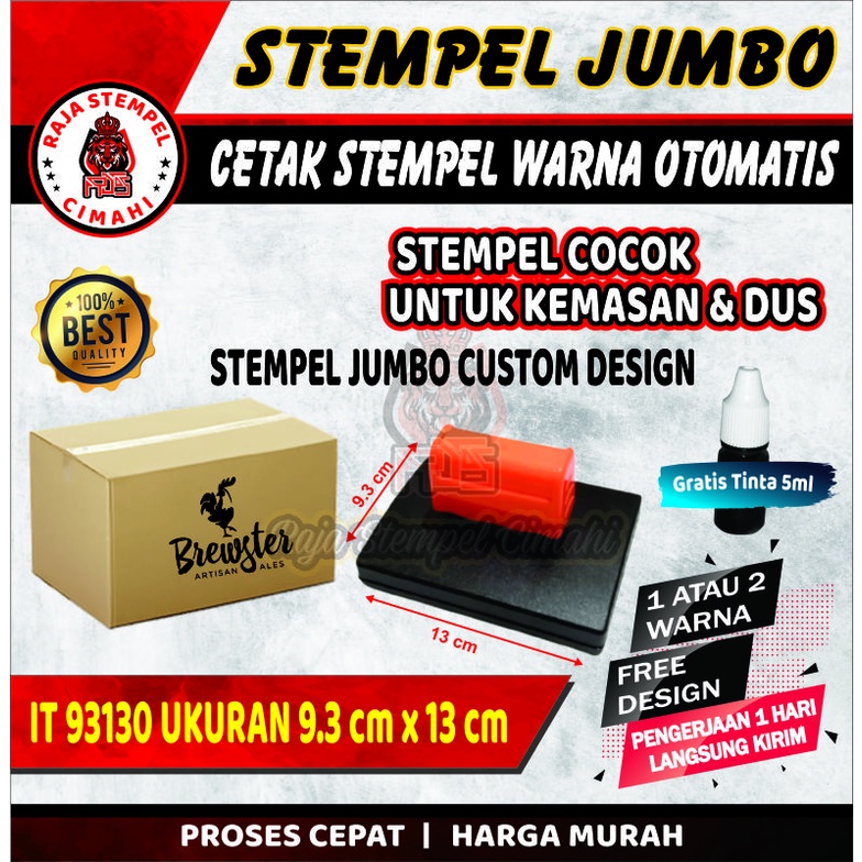 CETAK CUSTOM STEMPEL FLASH JUMBO / STEMPEL BESAR UNTUK CAP KARDUS / LABEL