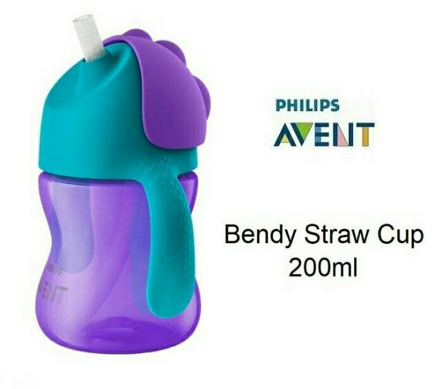 Avent Bendy Straw Cup 200ml Botol Minum Sedotan Avent