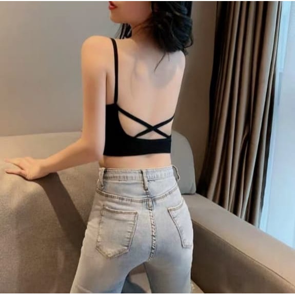 BRA TANKTOP / CROP TOP TALI SILANG BELAKANG