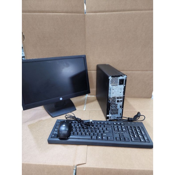 CPU LENGKAP SIAP PAKAI HP PRODESK 400 G4 SFF CORE I5 6500 RAM 8GB DDR4 SSD 256GB LCD 19 INCH KEYBOARD MOUSE OBRAL