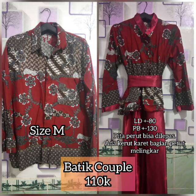 BATIK COUPLE PRELOVED BATIK MERAH