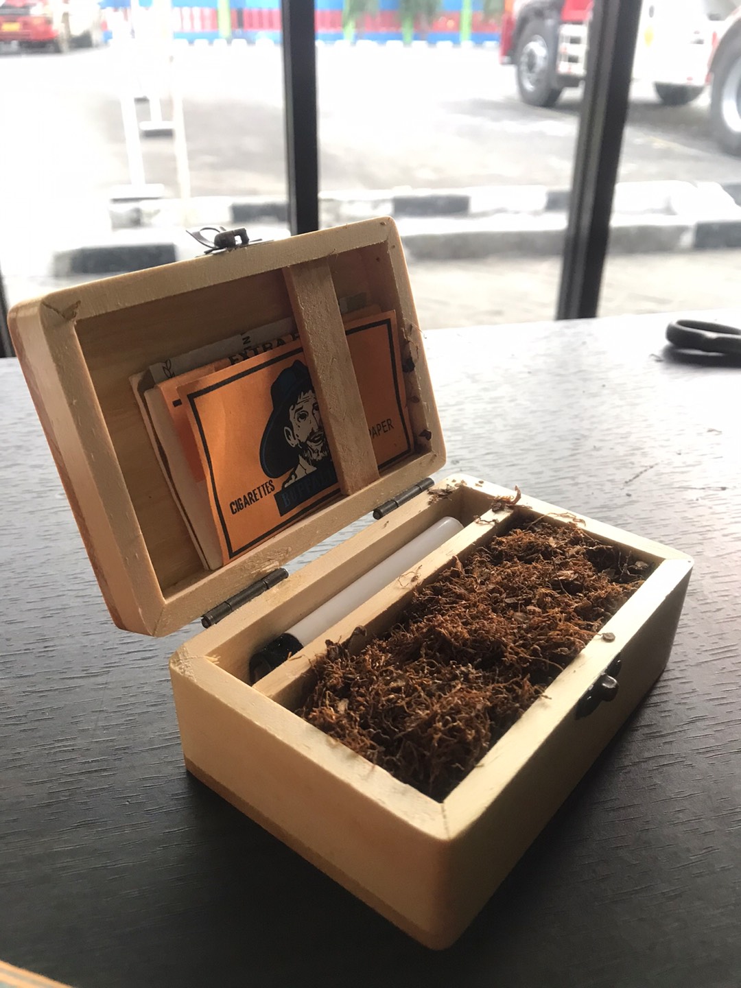 Kotak Tempat Tembakau Box Kayu Rokok Lintingan