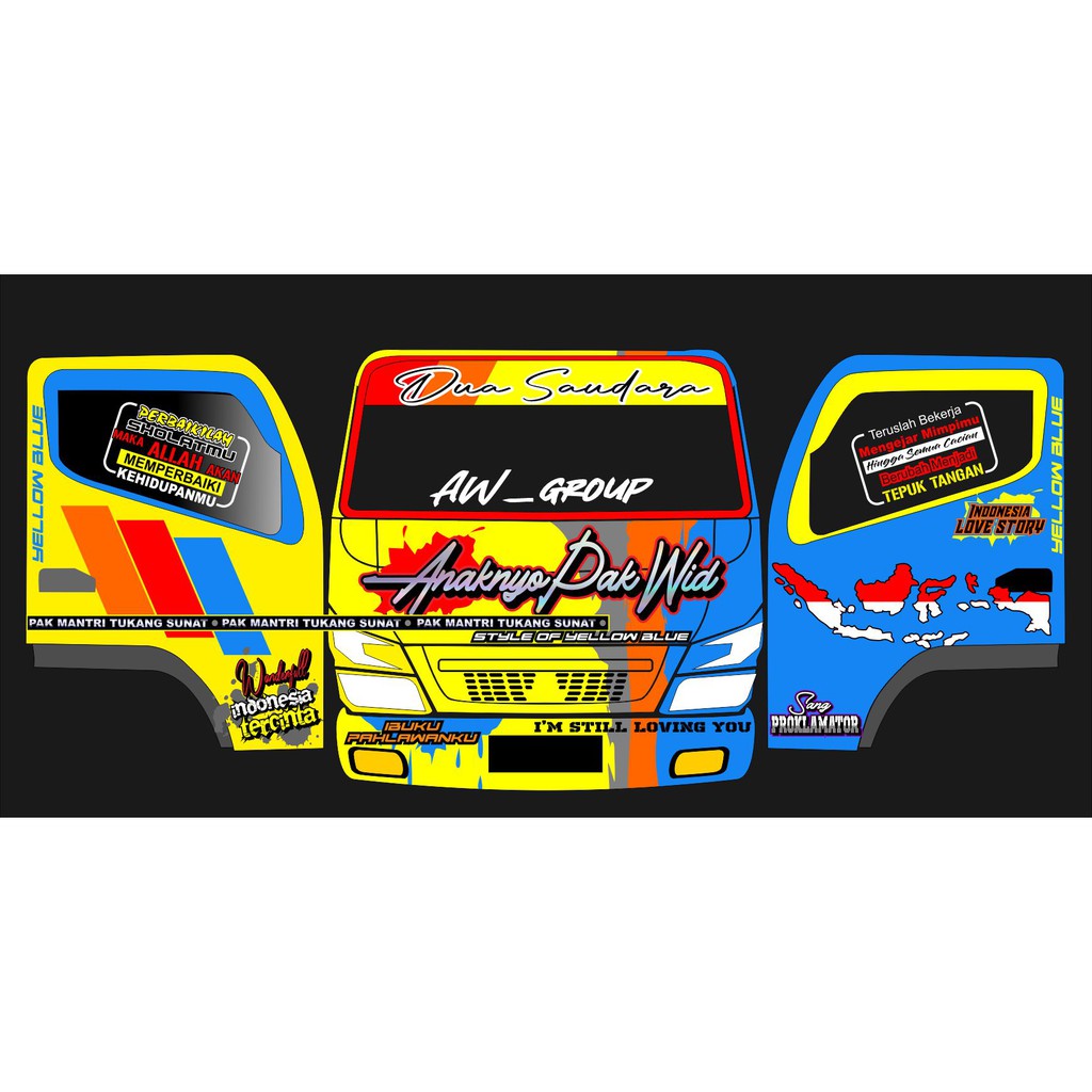 stiker kabin canter full bisa request sesuai permintaaan