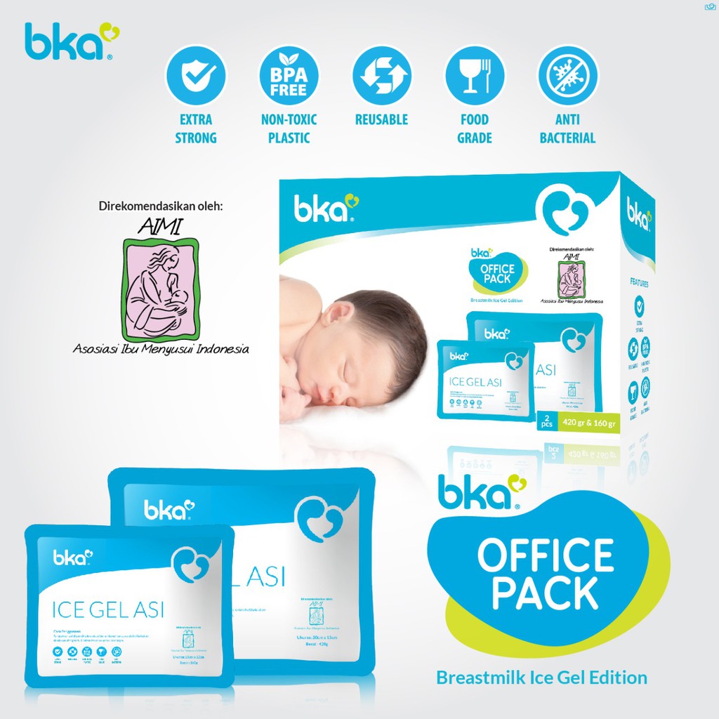 ice gel office pack bka 200ml 160gr 500ml 420gr bukan gabag
