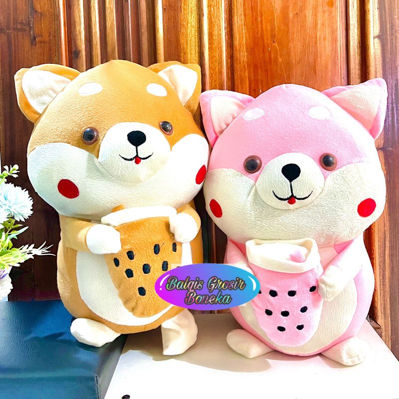 MINISO Boneka  Lucu Shiba Inu Cute Toy Viral / Mainan Mewah Pegang Boba