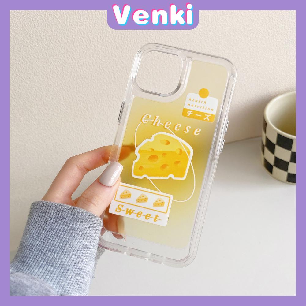 iPhone Case Clear Case Soft Thick TPU Shockproof Super Transparent Protection Camera Plating Button Yellow Cheesecake For iPhone 13 Pro Max iPhone 12 Pro Max iPhone 11 iPhone 7Plus