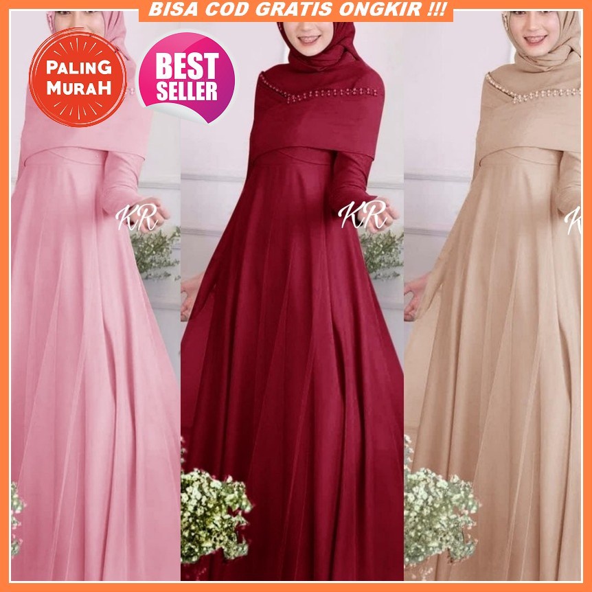 Baju Gamis Terbaru Muslim Wanita Dress Kondangan Cewek Remaja Terbaru Kekinian 2021 2022 Baju Lebara
