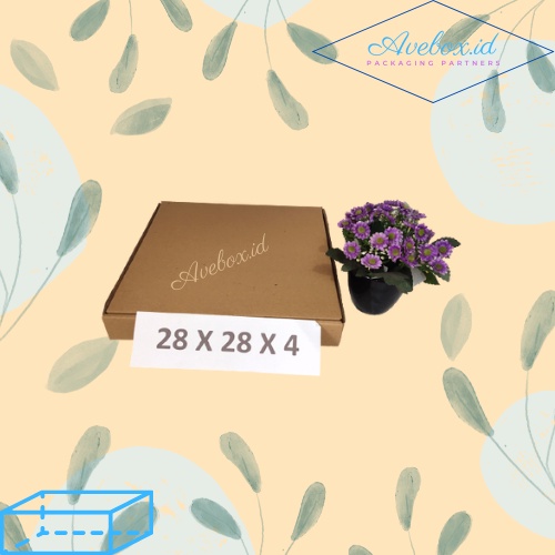 

[Minimal Order 10pcs] (28 X 28 X 4 CM) BOX KARDUS PACKING PIZZA / BAJU MURAH
