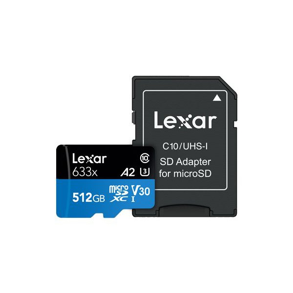 Lexar High Performance MicroSDHC 512GB ADA BL 633X