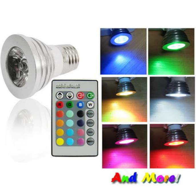 Pengiriman Cepat Bohlam Led Rgb Dengan Remot Kontrol Lampu Rgb Lampu Remot Warna Warni Promo