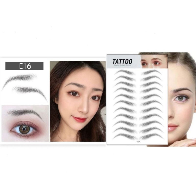 Sticker Alis 4D Eyebrow Tattoo Alis Waterproof Eyebrow Sticker Tato Alis