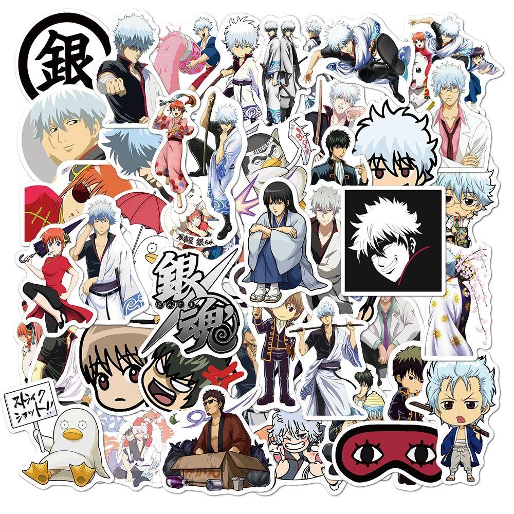 Lanfy GINTAMA Stiker Hadiah Stiker Mainan Anak Dekorasi Stiker Motor Stiker Perekat Diri Alat Tulis Stiker Koper Stiker Skateboard Stiker Graffiti Stiker