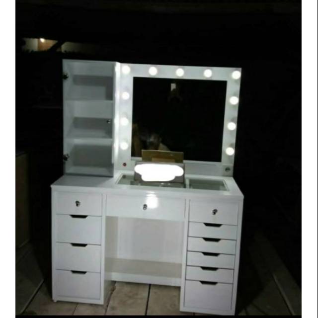 Tolet Meja Rias Putih Pink Duco Jujur Barokah Furniture Jepara