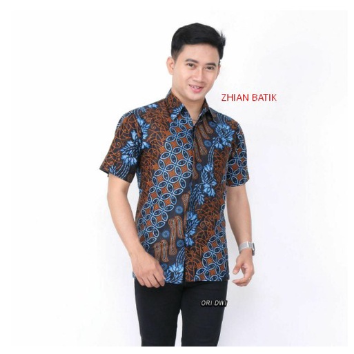 BATIK PRIA LENGAN PENDEK / HEM BATIK PRIA SERAGAM KERJA BATIK PEKALONGAN