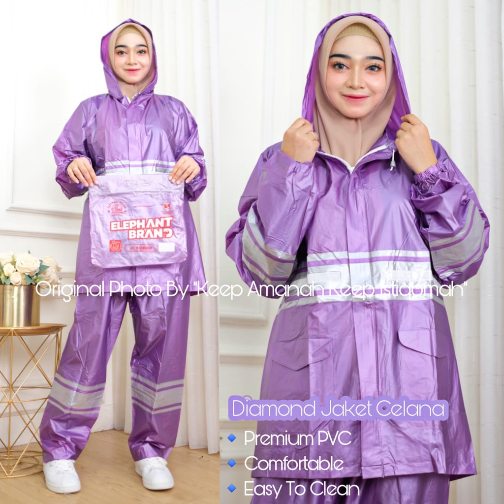 Diamond Vander Jaket Celana Mantol Jas Hujan PVC