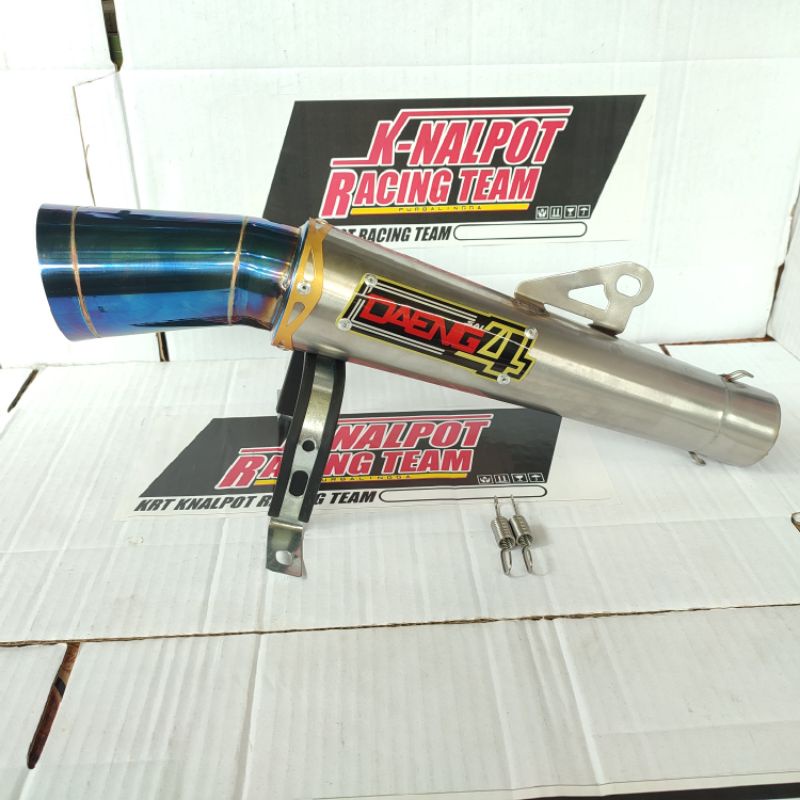 Knalpot Racing Silincer Daeng Ujung Blue Vixion Satria Cbr Jupiter Nmax Aerox Pcx Vario Beat Mio