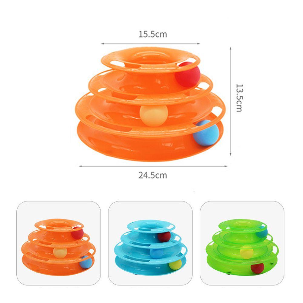 Solighter Tower Mainan Kucing Track Interaktif Mainan Pets Training Roller Balls Toys