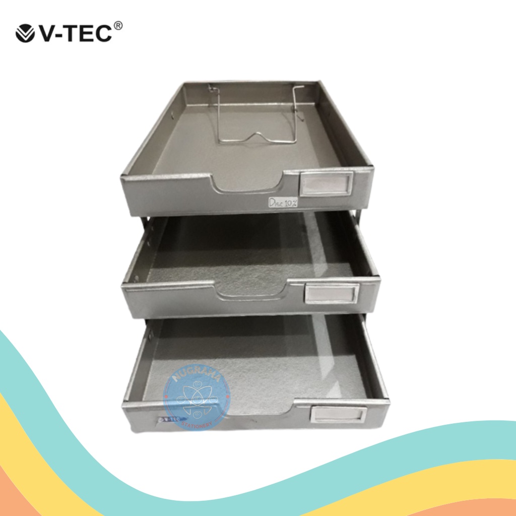 

OBRAL…!!! RAK SUSUN / FILE TRAY V-TEC BESI 3 SUSUN (1 PCS)