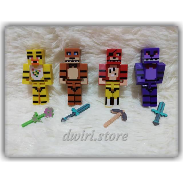 Set 4pcs figure freddy's minecraft / mainan lego anak