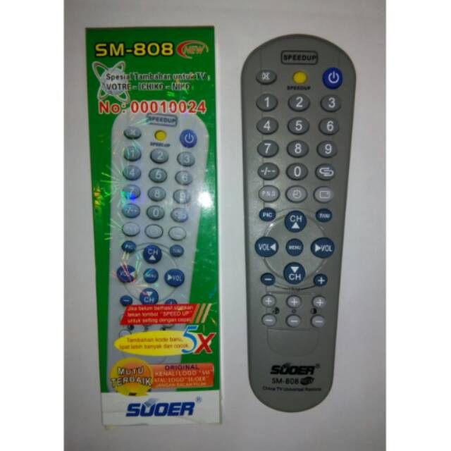 Remot Remote Tv Tabung Cina Ichiko Votre Niko Multi Universal Suoer 808 Shopee Indonesia