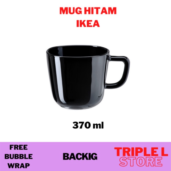 

Dijual Mug Gelas 370 ml Hitam BCKG Murah