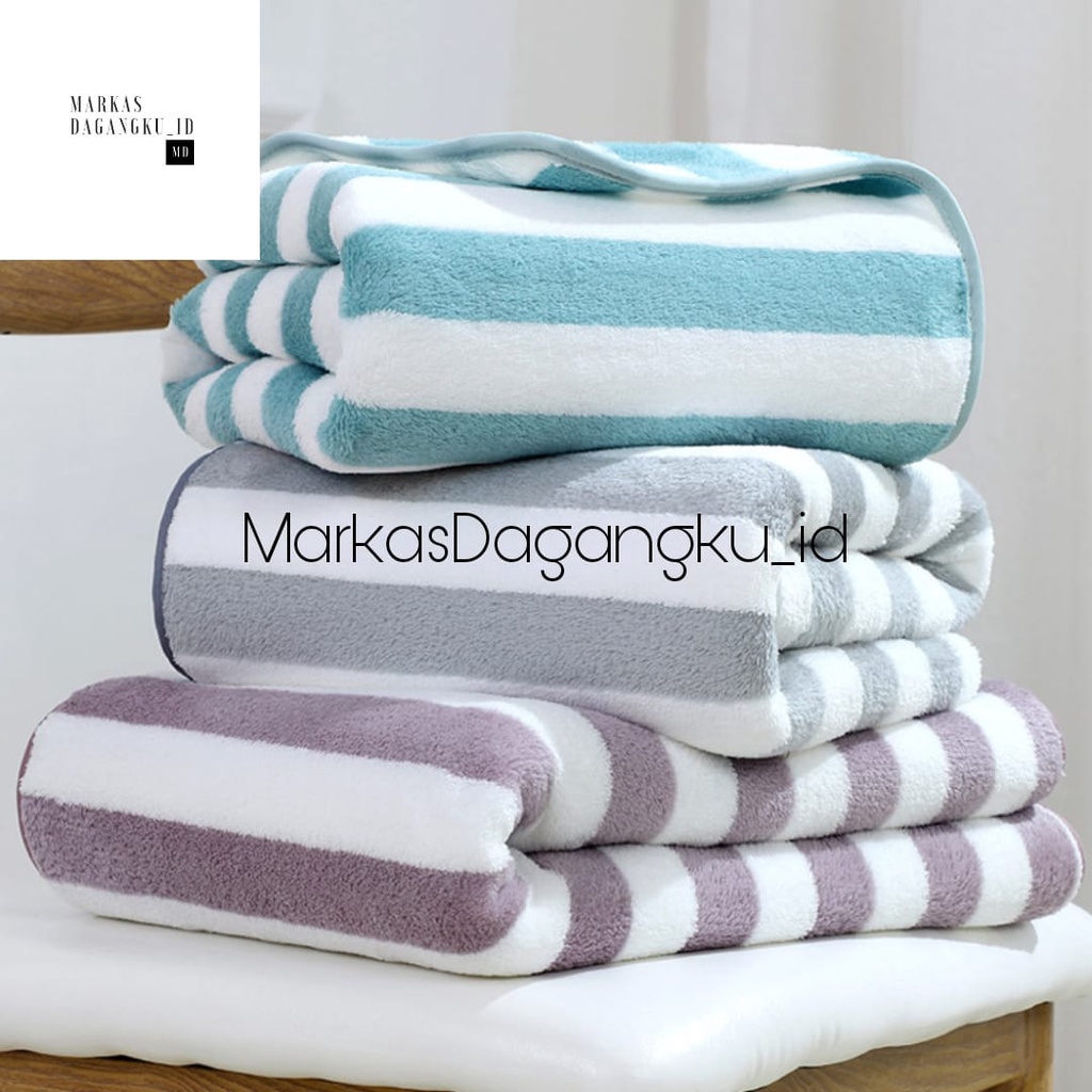 PROMO!!! 110rb Dapat 3 Pcs Handuk Mandi Dewasa Microfiber Ukuran 70x140 Motif Random dan Warna Random