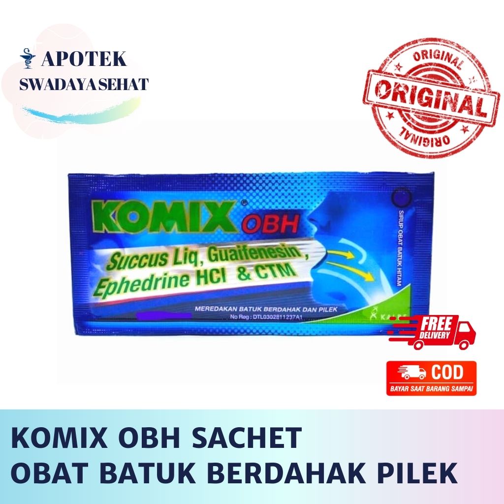 KOMIX OBH SACHET - Redakan Batuk Perdahak Pilek Flu Herbal