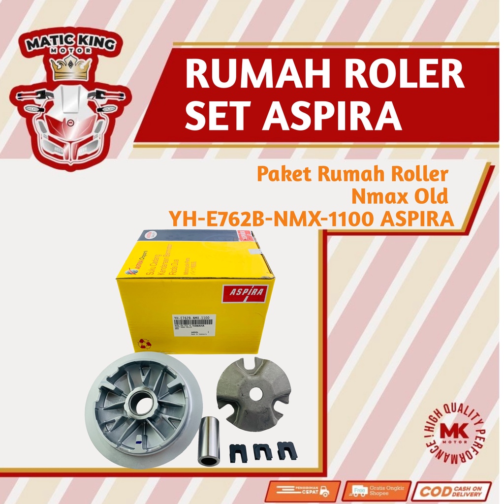 Bosh Rumah roller SET Yamaha Nmax 155 old Aspira ASTRA OTOPARTS YH-E762B-NMX-1100