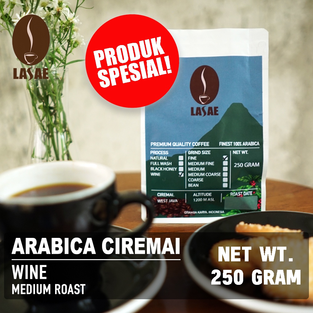 

Kopi Lasae Wine 250 Gram - Arabica Coffee Ciremai
