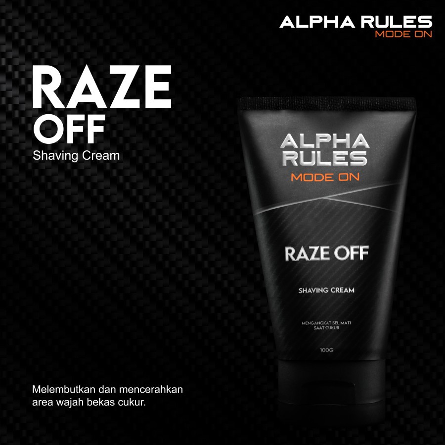 Alpha Rules Raze Off Shaving Cream 100ml Male Cleaner Alpharules Cukur