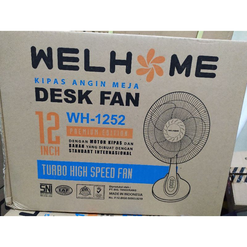 Kipas Angin Meja Dinding / Desk Fan 12 Inch / 12&quot; Wh - 1251 / 1252 Welhome Murah