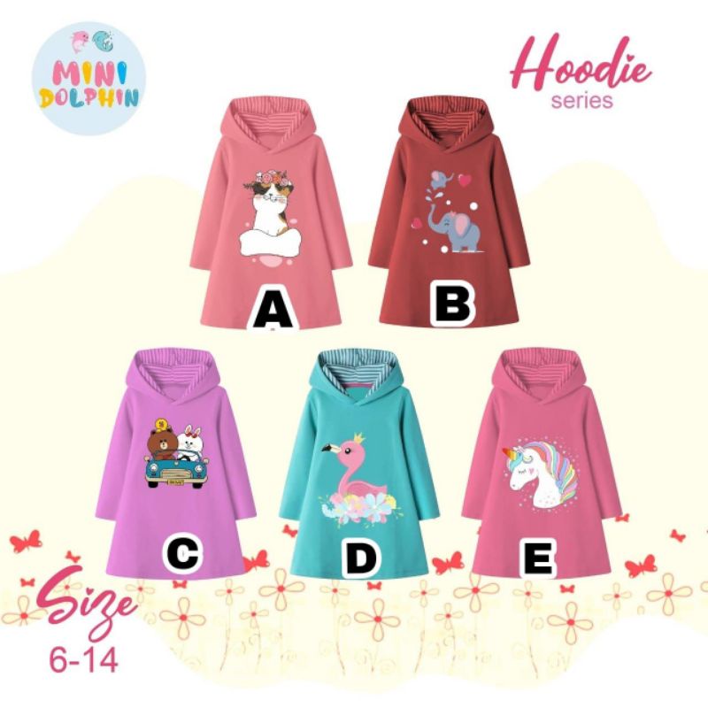 Tunik Hoodie Series Mini Dolphin