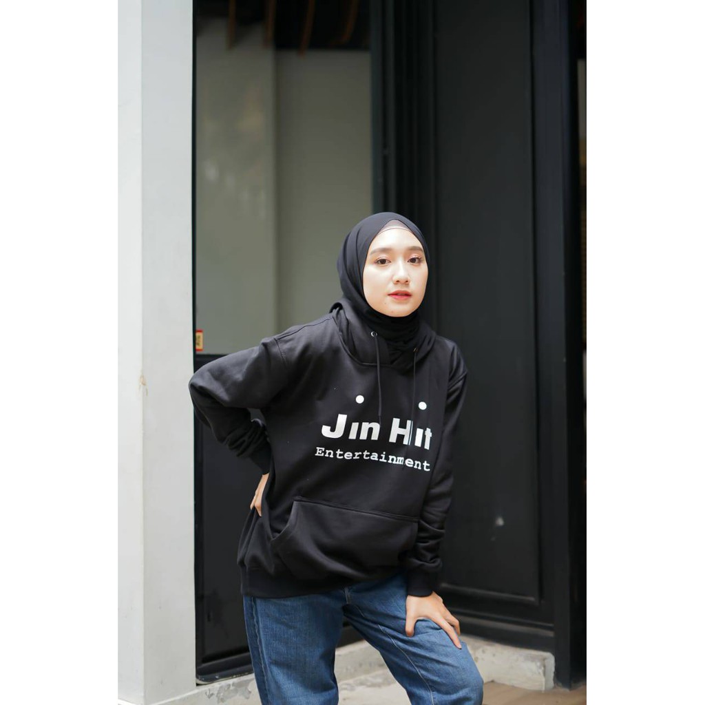 Hoodie Wanita Korea Sweater Hoodie Wanita Gentle Sweater Hodie Wanita Sweater Korea Sweter Wanita-Jin Hit Black