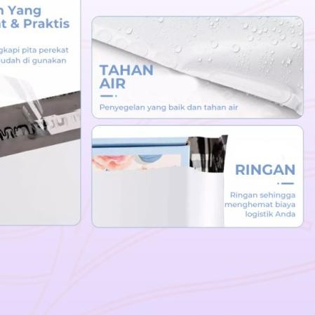 

✧ Plastik Amplop Packing Polymailer Olshop Online Shop ol on shop 25x35 - Putih ☋