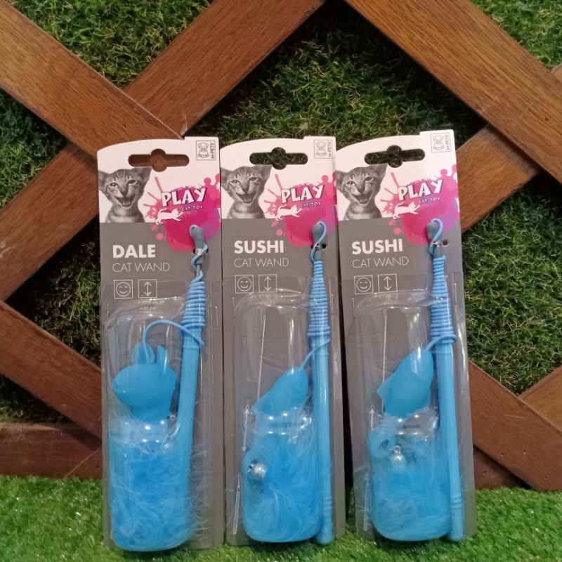 M-Pets Cat Wand Dale Susi / Mainan Stick kucing bulu / Teaser / Mainan Model