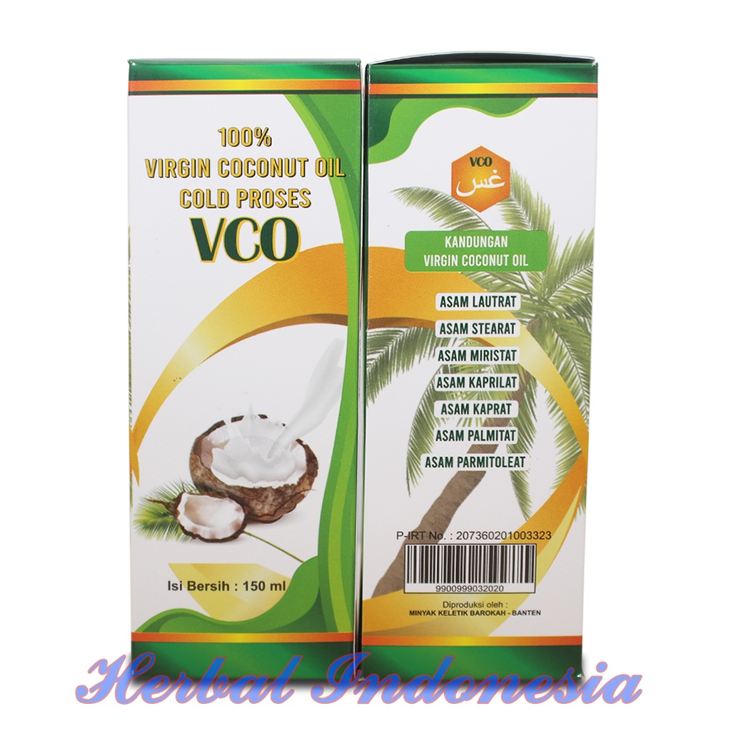 VCO (Virgin Coconut Oil ) COLD PROSES 150ml  |  Minyak Kelapa Murni