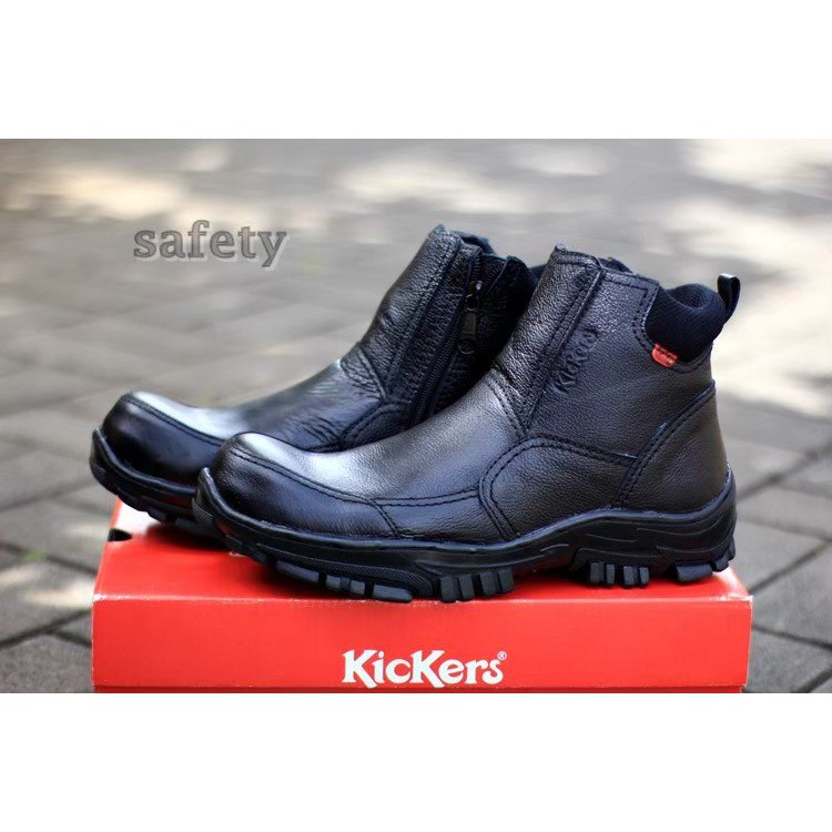SEPATU BOOTS SAFTY KULIT ASLI KICKERS GMLQA2 HANDMADE BANDUNG