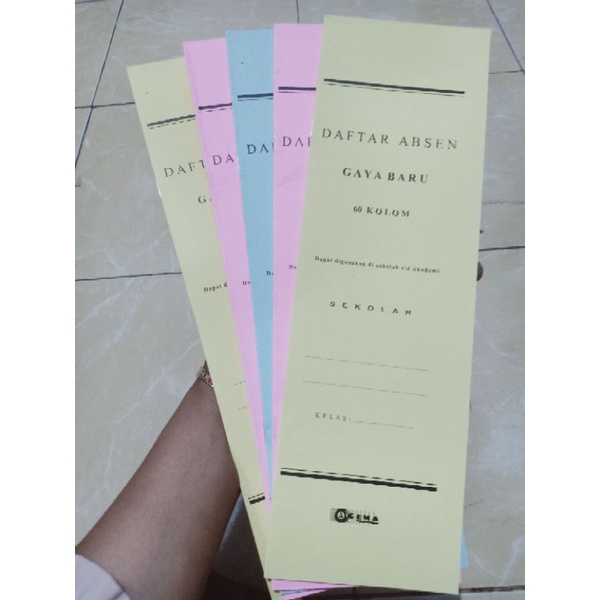 

(200gr) 5 pcs buku daftar absen nilai 60 kolom