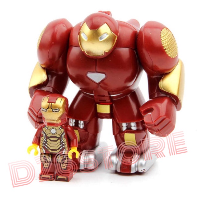 Mainan Lego Mini Figure Iron Man Tony Stark Hulkbuster Hulk Buster 2in1 Marvel Avengers End Game